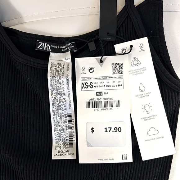 Zara Ribbed Crop Top - Picture 3 of 4